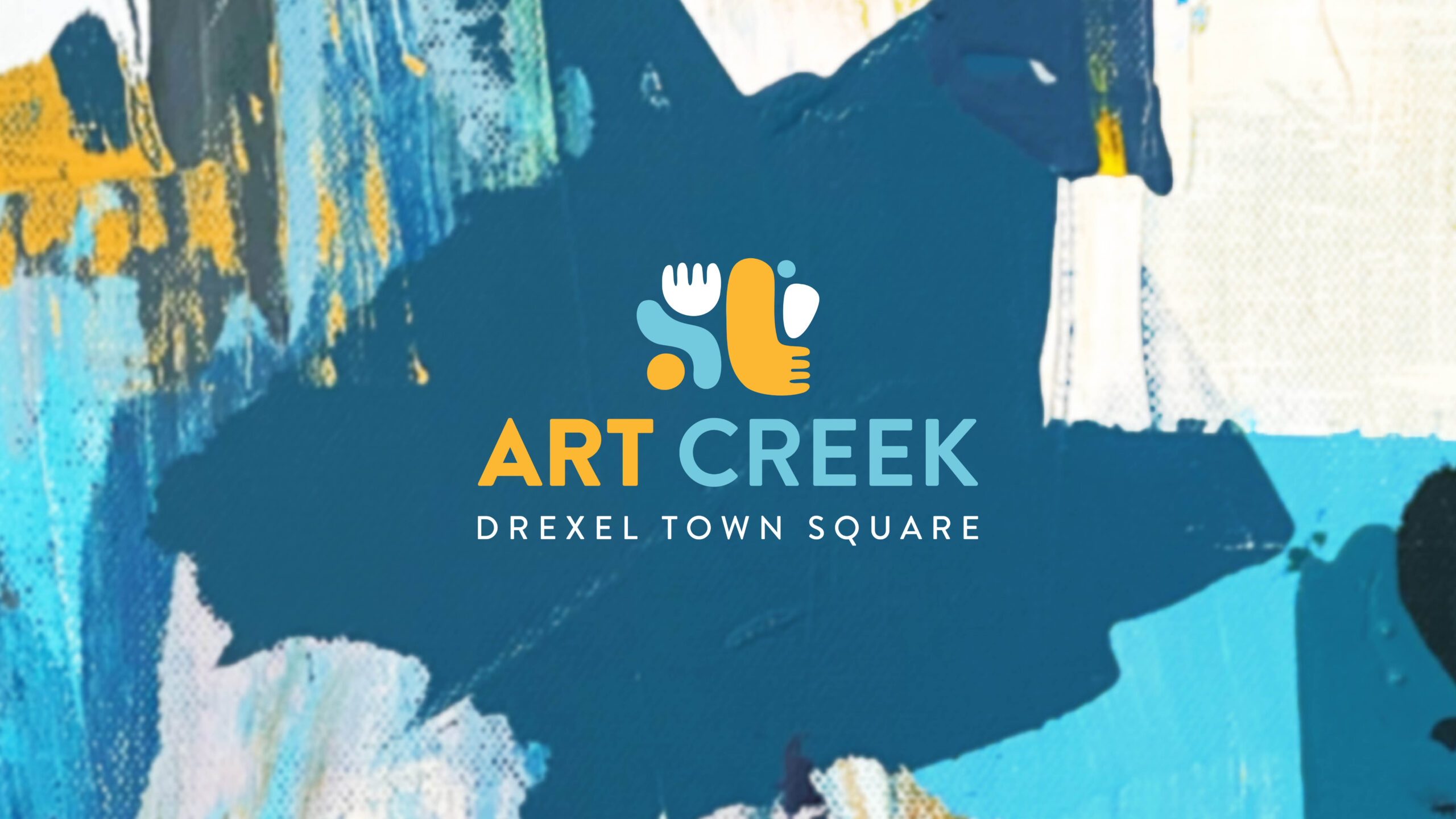 The City of Oak Creek's Art Creek event primary logo thumbnail with a paint background.
