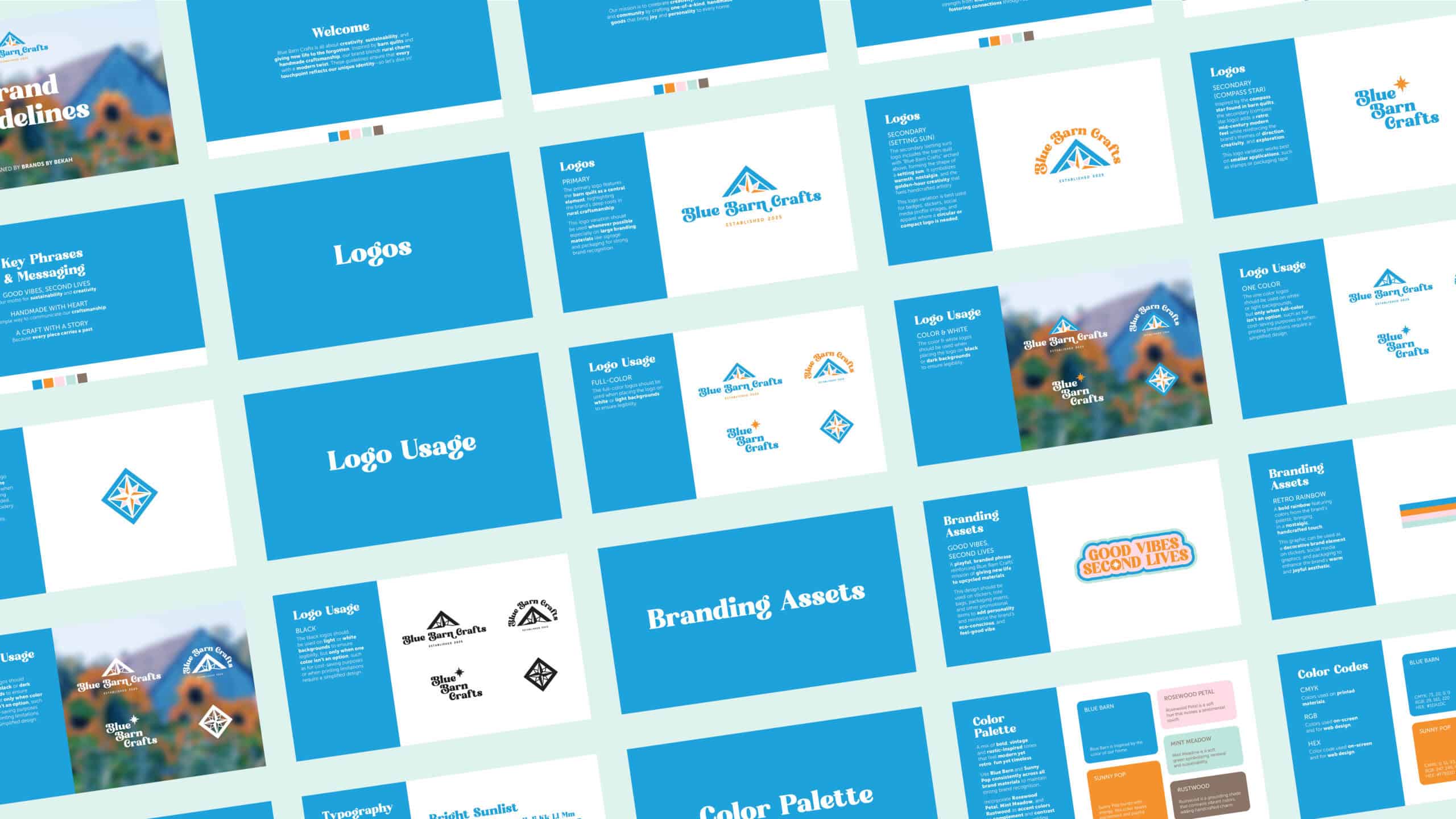 Blue Barn Crafts Brand Guidelines deck.