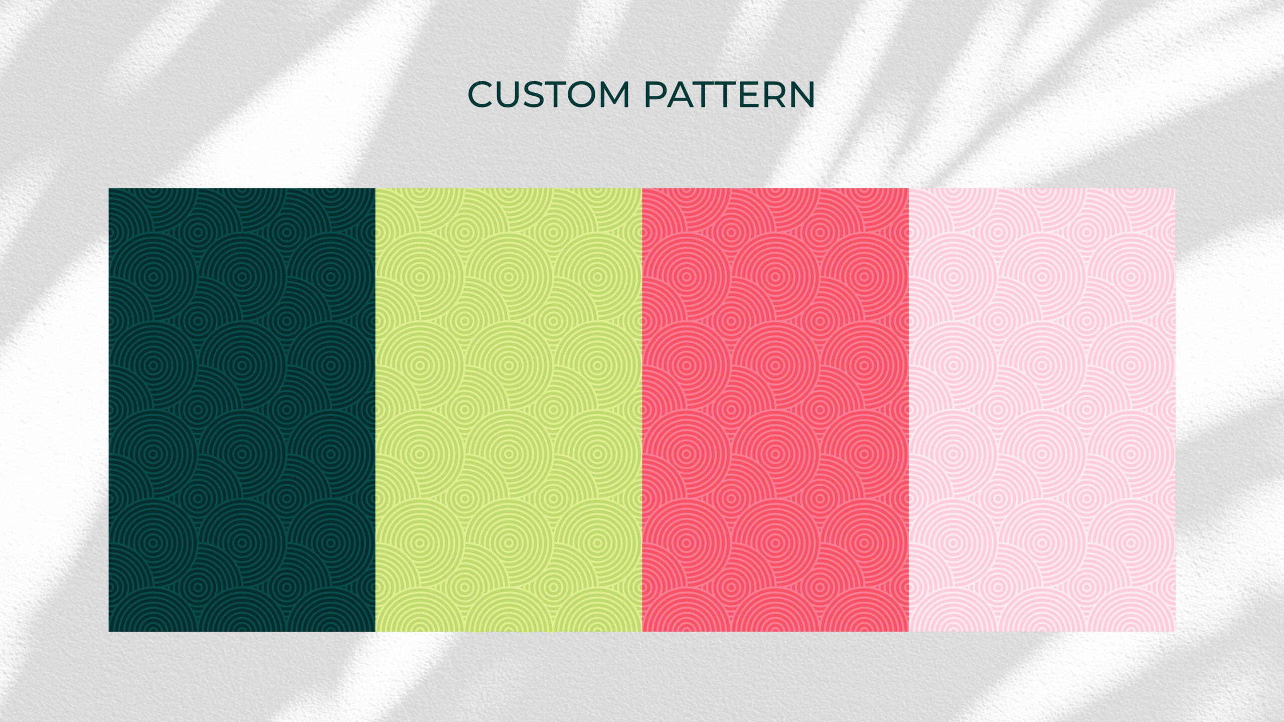 Corla's brand custom pattern inspired by the zen circle.